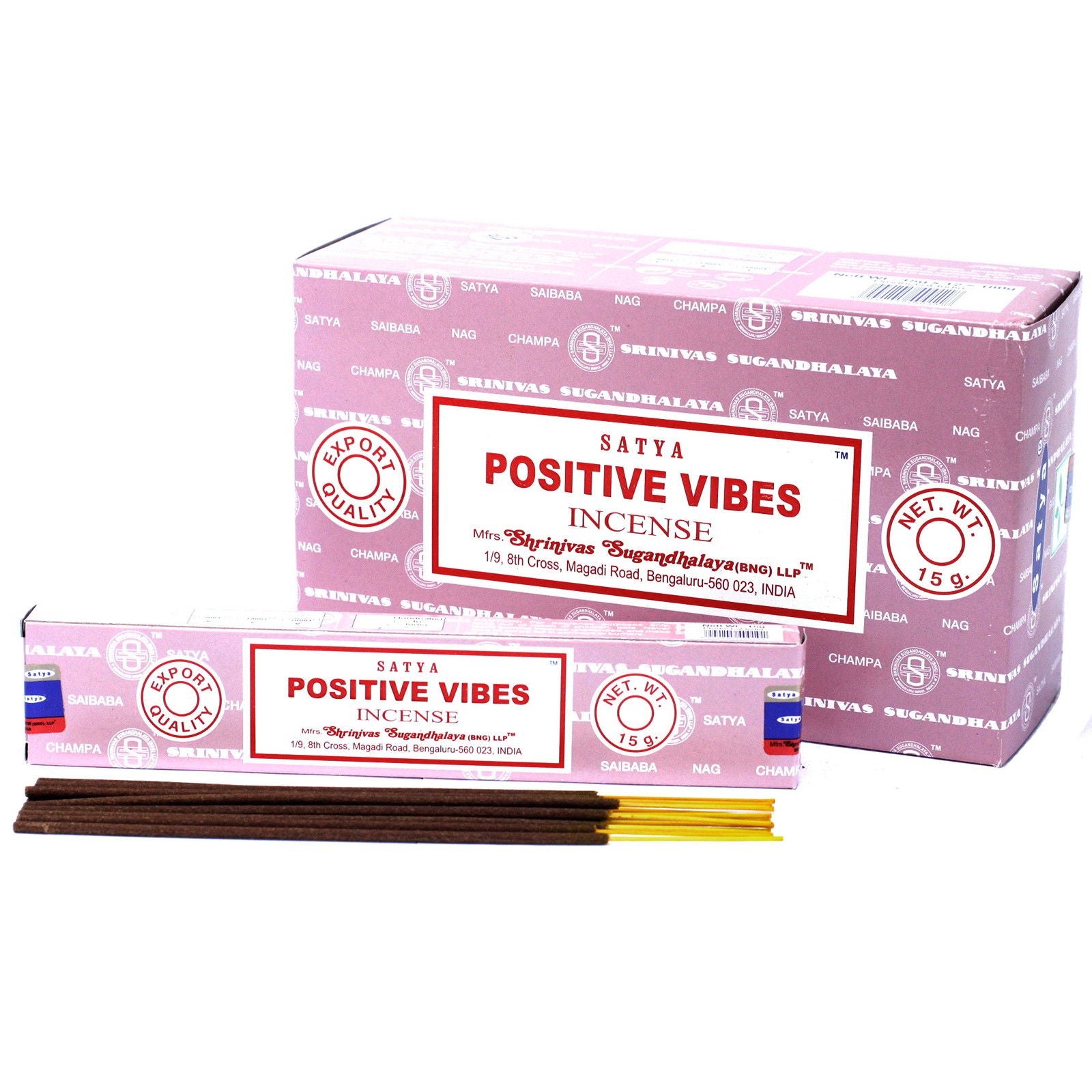 Vibrações Positivas - Varetas de incenso Satya 15g