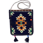 Bolsa bandolera de festival Kilim azul marinho escuro