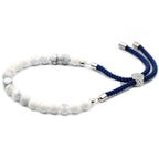 Pulseira de fio azul marinho de Khaulita Branca