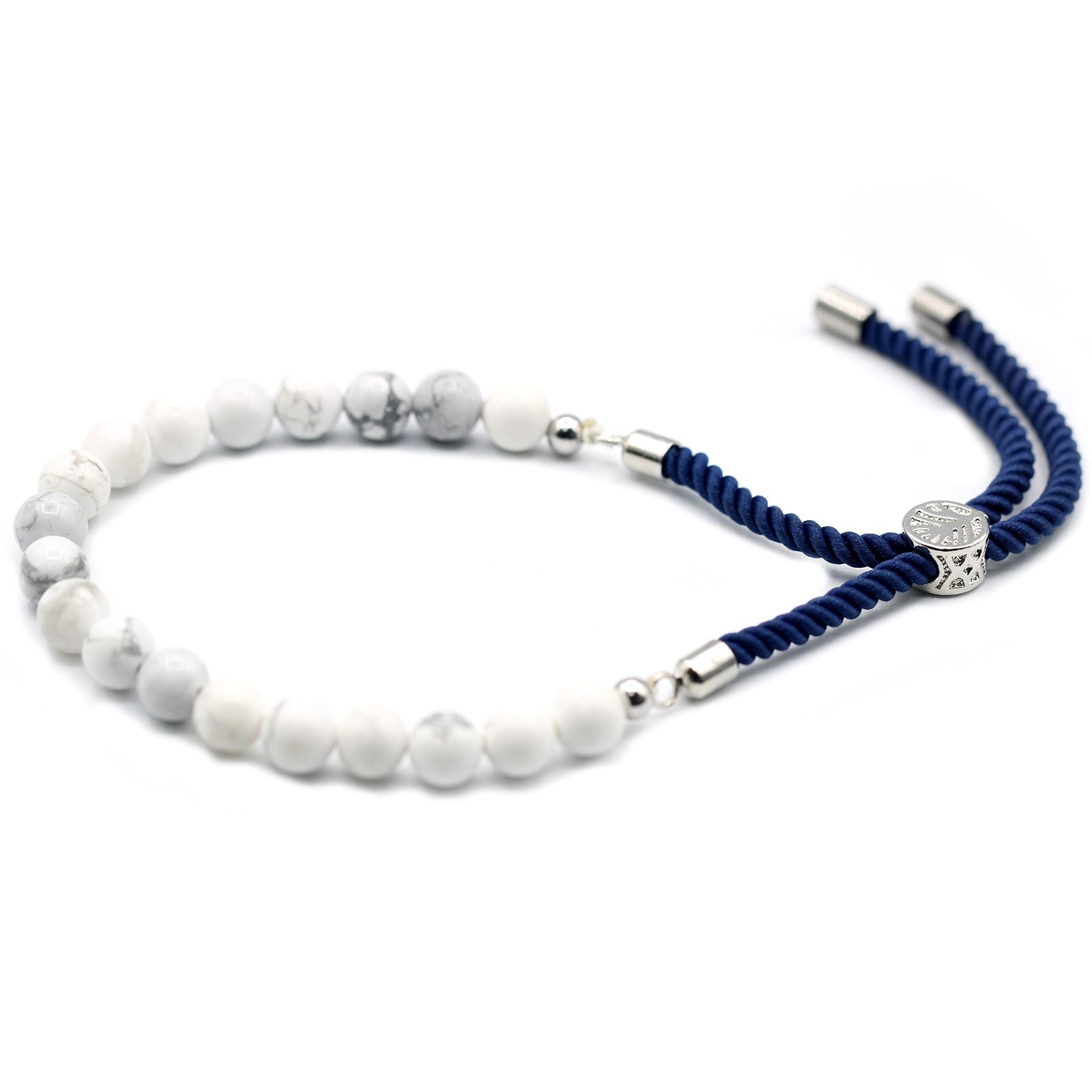 Pulseira de fio azul marinho de Khaulita Branca