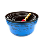 Conjunto de sete taças tibetanas pequenas para chakras (14-22cm)