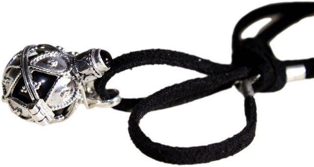 Colar Sino Anjo Prateado - Escuro - 16 mm