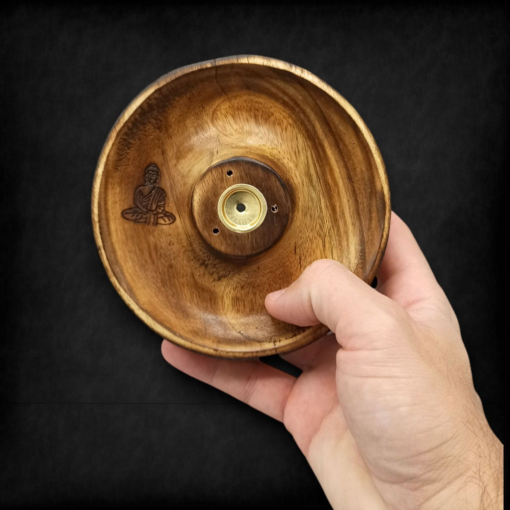 Disco porta incenso para cones e varetas - Buda