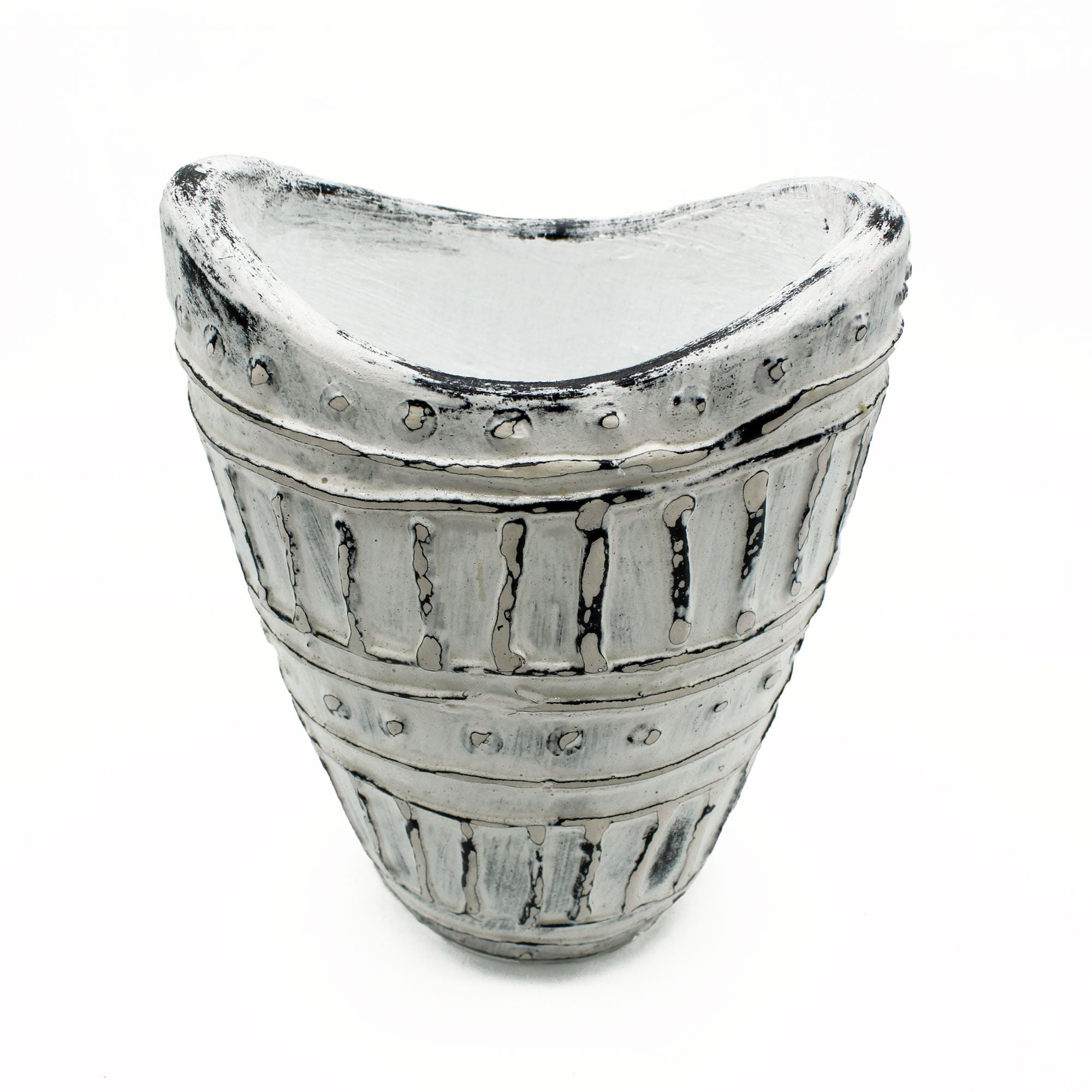 Vaso com gargalo largo - Creme 22cm
