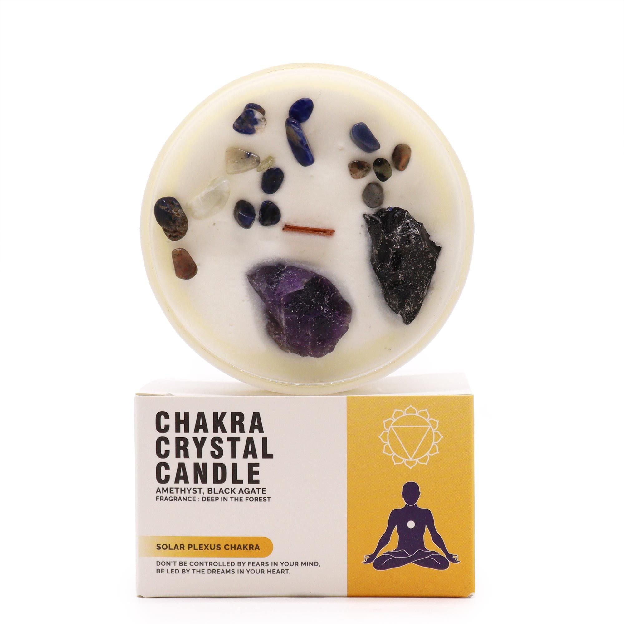 Velas de Cristal dos Chakras  -Chakra do plexo solar - Manipura
