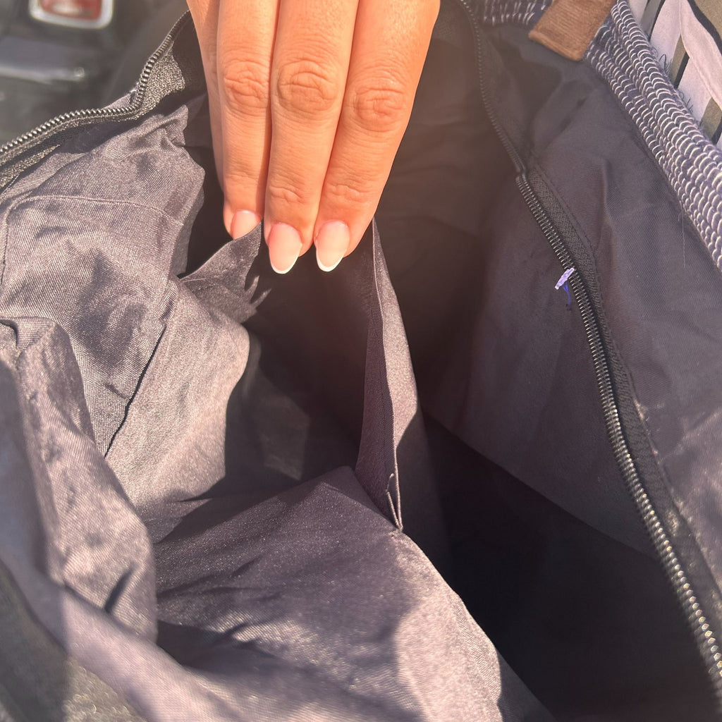 Bolsa Grande de Tapetes Reciclados - Tons Rosa