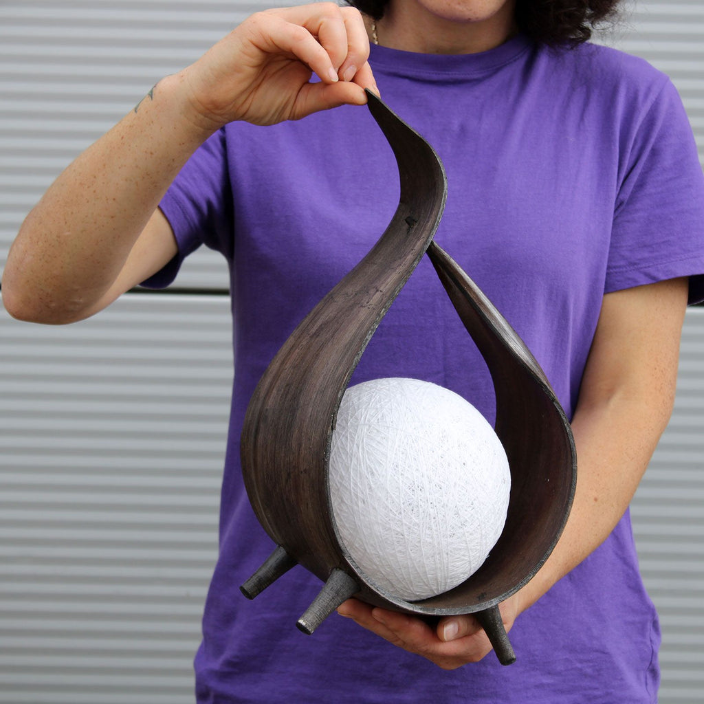 Lâmpada de Coco Natural - Envoltório Torcido Chocolate