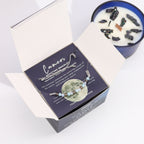 Vela de cristal do zodíaco com pulseira de pedras preciosas - Câncer