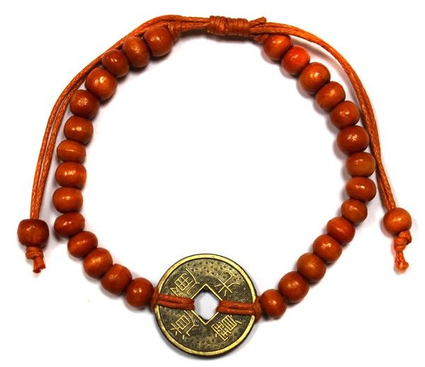 Pulseiras Feng Shui da Boa Sorte - laranja