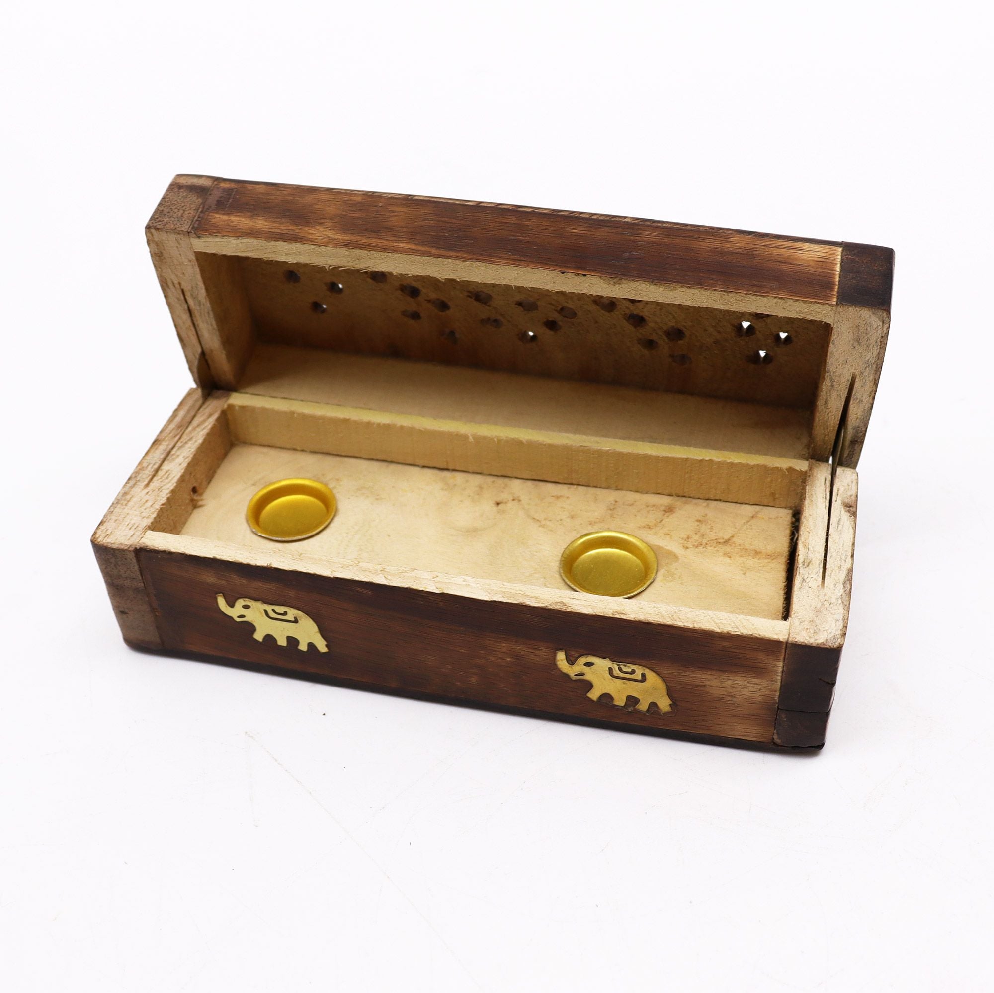 Caixa para incenso em cone 15cm - Madeira de manga